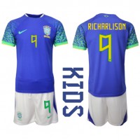 Dres Brazília Richarlison #9 Preč pre deti MS 2022 Krátky Rukáv (+ trenírky)